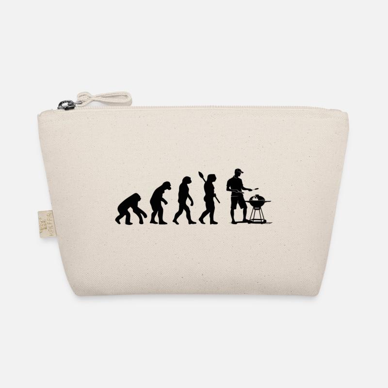 Funny Human Evolution Grill Master BBQ Lover Organic Pouch