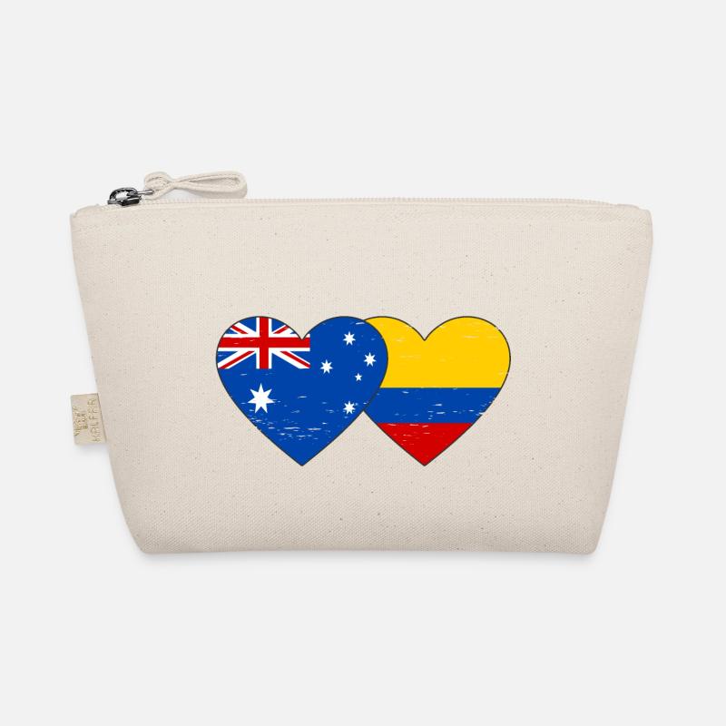 Australie Colombie Drapeau Coeur Utilisé Trousse biologique