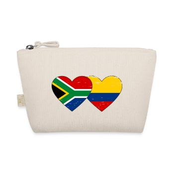 Afrique du Sud Colombie Drapeau Coeur Utilisé - Trousse biologique - nature - Devant