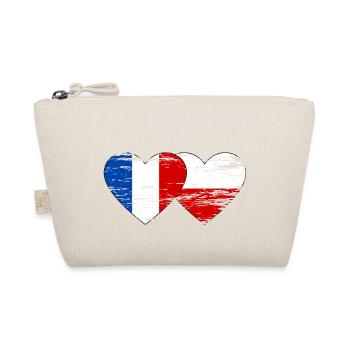 France Pologne Drapeau Coeur utilisé - Trousse biologique - nature - Devant