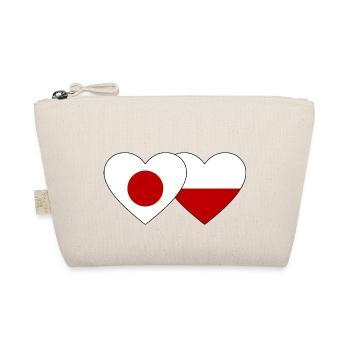 Japon Pologne Drapeau Coeur - Trousse biologique - nature - Devant