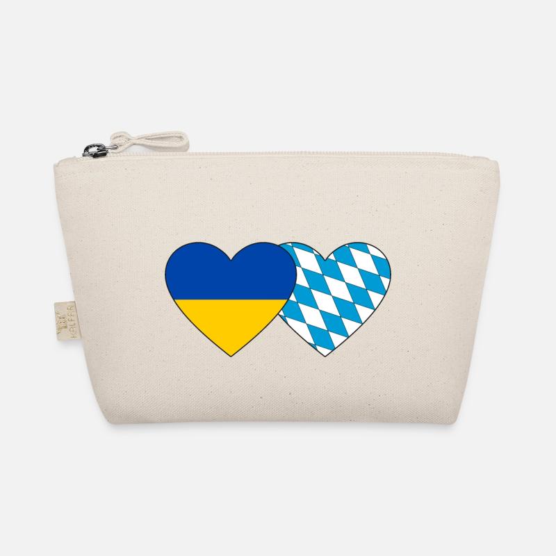 Ukraine Bavière Drapeau Coeur Trousse biologique