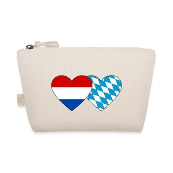 Holland Bavaria Flag Heart - Organic Pouch - nature - Front