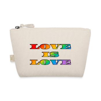 Regenbogen-Liebe ist Liebe - Bio-Täschchen - Natur - Vorne