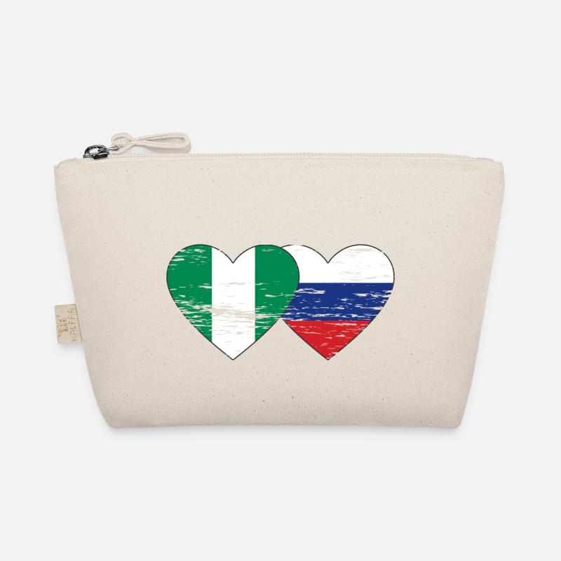 Nigeria Russie Drapeau Coeur Utilisé Trousse biologique