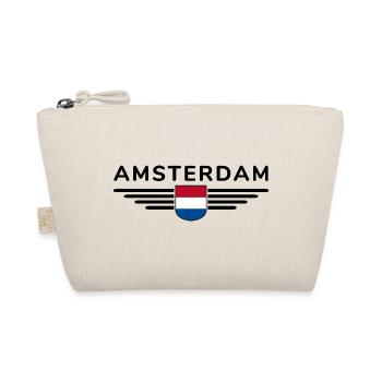 Amsterdam Fan T-Shirt for Holland Lovers - Organic Pouch - nature - Front