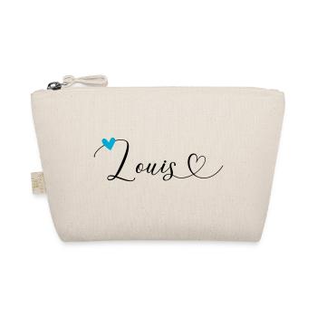 Louis Nom Prénom Calligraphie Coeur - Trousse biologique - nature - Devant