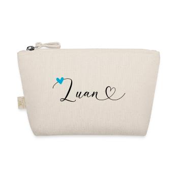 Luan Nom Prénom Calligraphie Coeur - Trousse biologique - nature - Devant