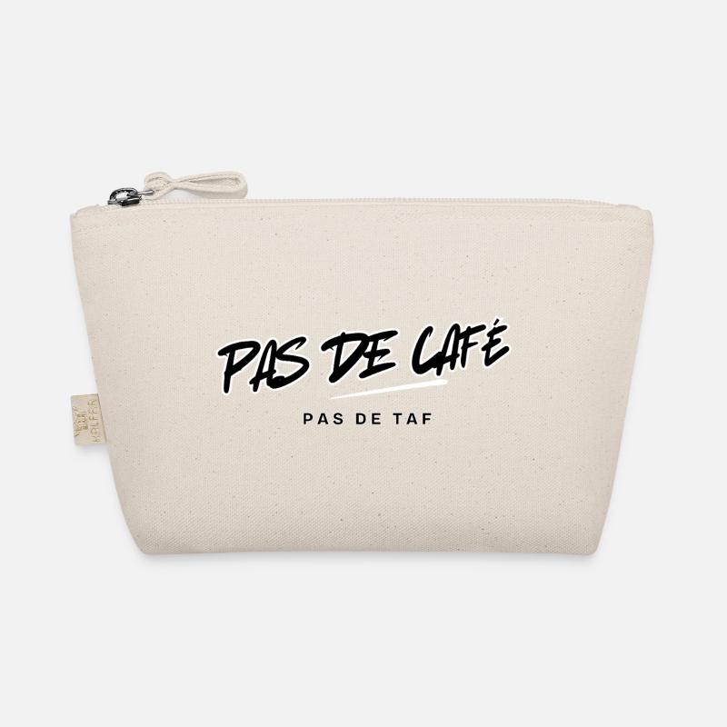 No Coffee Typographic Design Organic Pouch