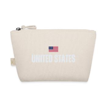 US-Flagge, amerikanischer Patriot - Bio-Täschchen - Natur - Vorne