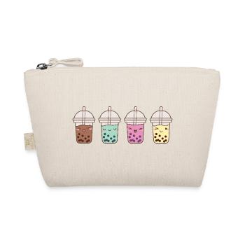 Cute Kawaii Bubble Tea Boba Tea - Organic Pouch - nature - Front