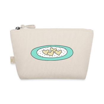 Biscuits cœur sur une assiette à pois - Trousse biologique - nature - Devant
