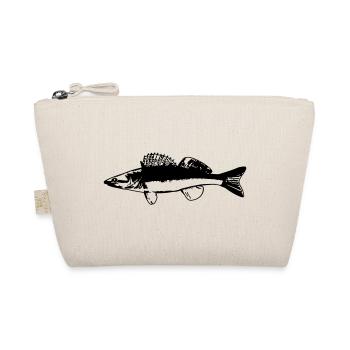 Fisch im Wasser Design auf Blau - Bio-Täschchen - Natur - Vorne