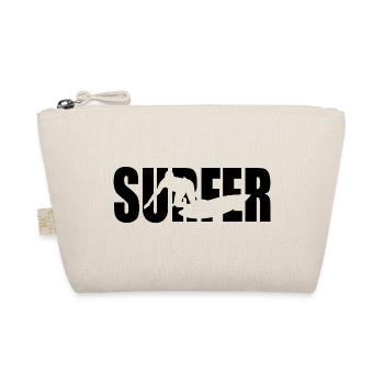 Classic Surfer Design – Waves & Freedom - Organic Pouch - nature - Front