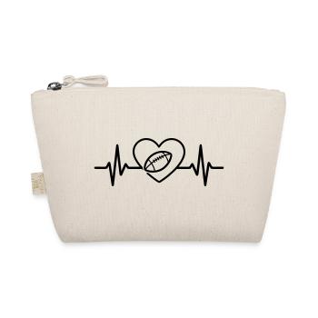 Heart Rugby XV – Passion for Team Sports - Organic Pouch - nature - Front