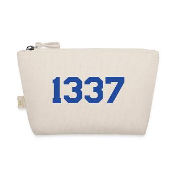 1337 – Blue Text Design - Organic Pouch - nature - Front
