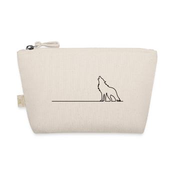 Wolf Outline - Organic Pouch - nature - Front