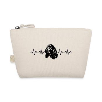 Cocker Spaniel EKG Herzschlag - Bio-Täschchen - Natur - Vorne