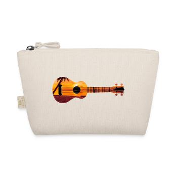 Hawaiian Ukulele Uke Beach Sunset - Organic Pouch - nature - Front
