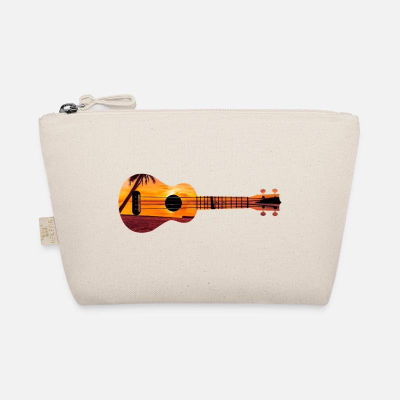 Hawaiian Ukulele Uke Beach Sunset Bio-Täschchen