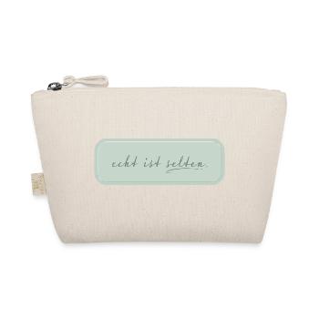 real is rare – minimalist typography - Organic Pouch - nature - Front