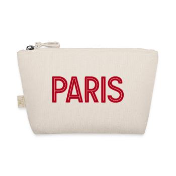 Paris Red Geometric Typography - Organic Pouch - nature - Front