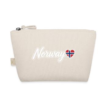 Script norvégien avec un cœur de drapeau Fan patriotique - Trousse biologique - nature - Devant