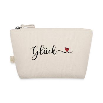 Glück mit Herz - Bio-Täschchen - Natur - Vorne