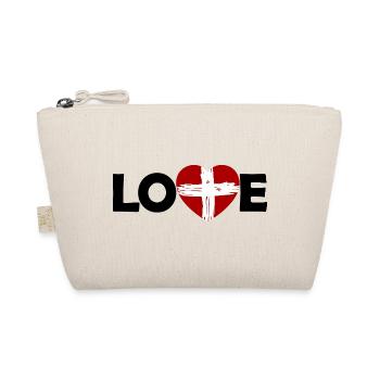 England Heart Brushstroke Cross - Organic Pouch - nature - Front