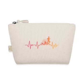 Trail running sunset heartbeat trailer - Organic Pouch - nature - Front