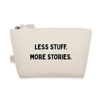 Less Stuff more Stories Minimalismus Reisen Travel - Bio-Täschchen - Natur - Vorne