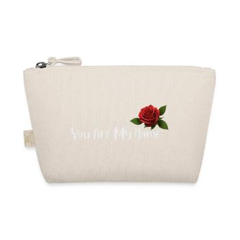 Du bist mein Zuhause, Rose - Bio-Täschchen - Natur - Vorne