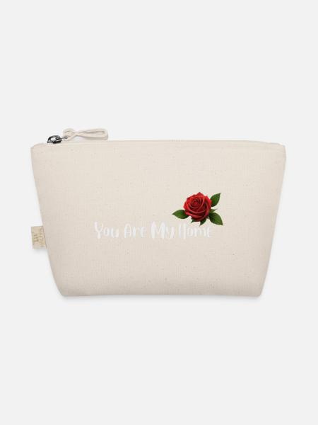 Du bist mein Zuhause, Rose - Bio-Täschchen - Natur