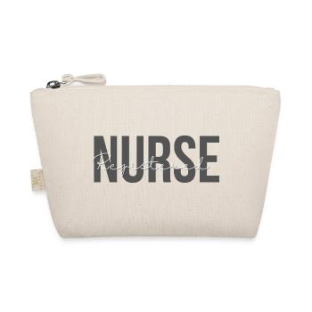 Examinierte Krankenschwester – Pflegegeschenk - Bio-Täschchen - Natur - Vorne