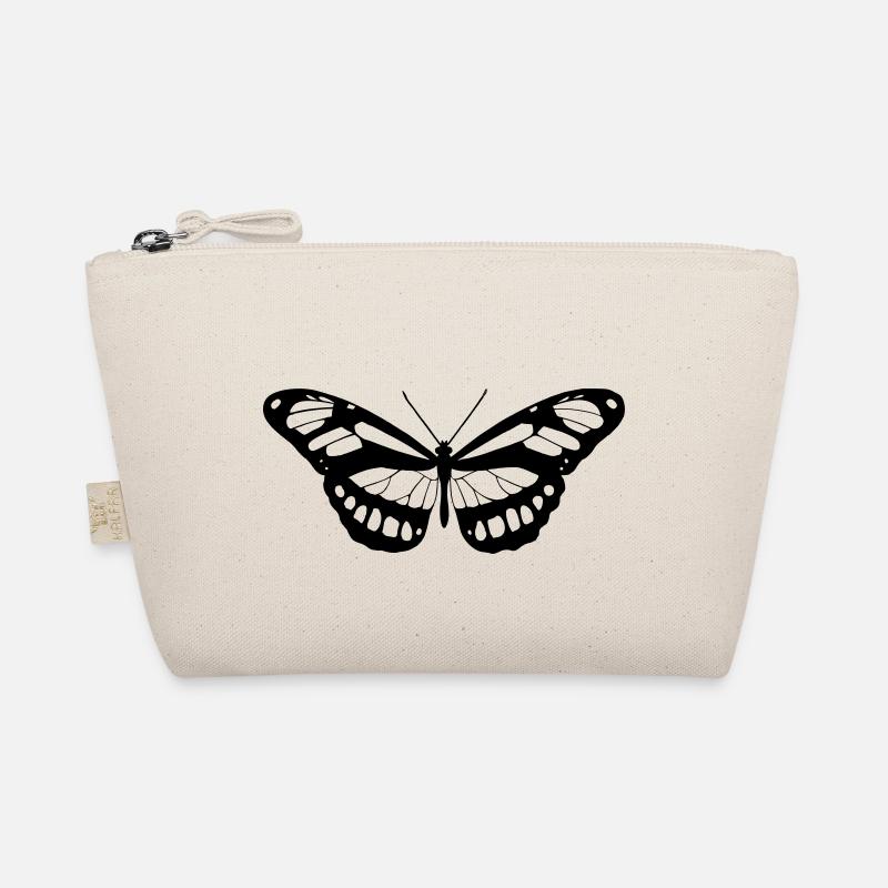 Schmetterling Silhouette - Bio-Täschchen - Natur