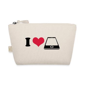 I love Smartphone - Bio-Täschchen - Natur - Vorne