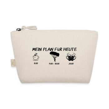MEIN PLAN FÜR HEUTE gleitschirm fliegen - Bio-Täschchen - Natur - Vorne