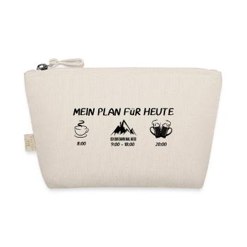 MEIN PLAN FüR HEUTE berg ich bin dann mal weg - Bio-Täschchen - Natur - Vorne