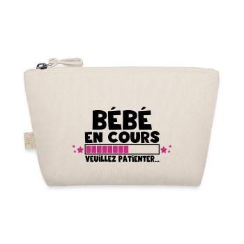 Bébé en cours,grossesse,famille - Trousse biologique - nature - Devant