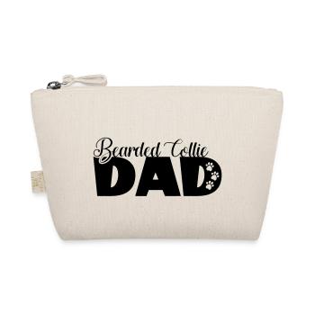 Bearded Collie Dad - Hundepapa lustiger Spruch - Bio-Täschchen - Natur - Vorne