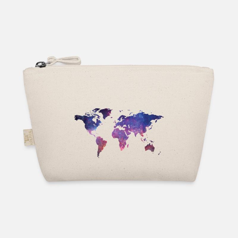 World Gift Continents Map Organic Pouch