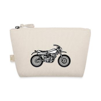 Motocross Enduro Motorrad 01_schwarz weiß - Bio-Täschchen - Natur - Vorne