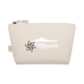 Allgäuerin - Bergkette & Edelweiss Design Weiß - Bio-Täschchen - Natur - Vorne
