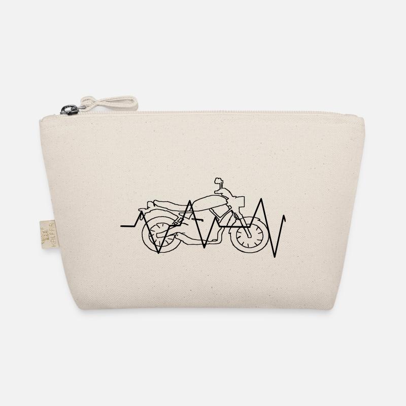 Motorrad Herzfrequenz Geschenk Geschenkidee Bio-Täschchen