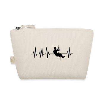 Mountaineer mountaineering Mountaineering Mountain sports Heartbeat ECG - Organic Pouch - nature - Front