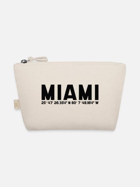 Miami Koordinaten Graphic - Bio-Täschchen - Natur