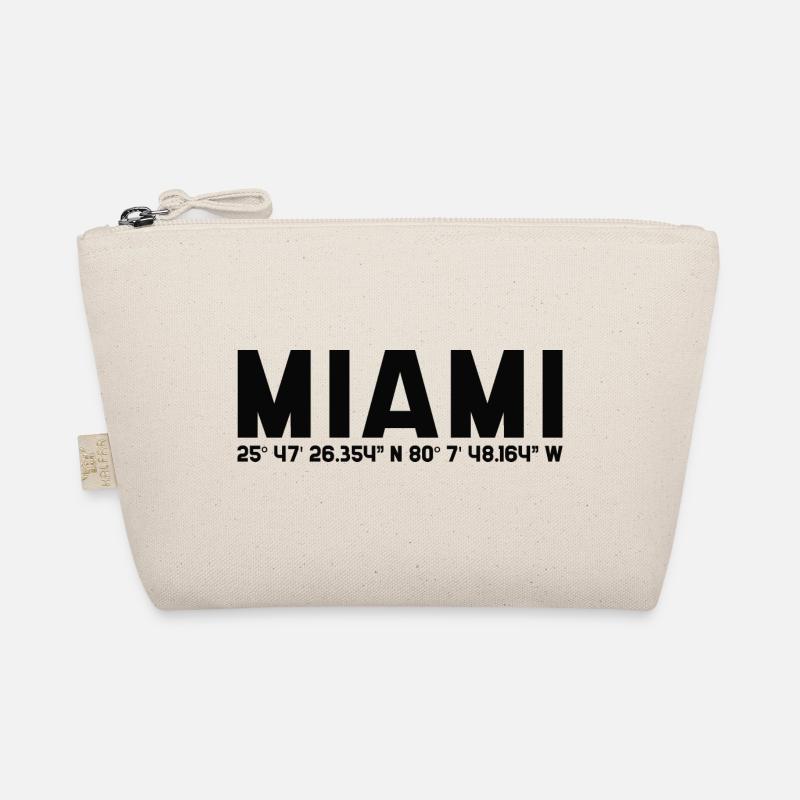 Miami Coordinates Graphic Organic Pouch