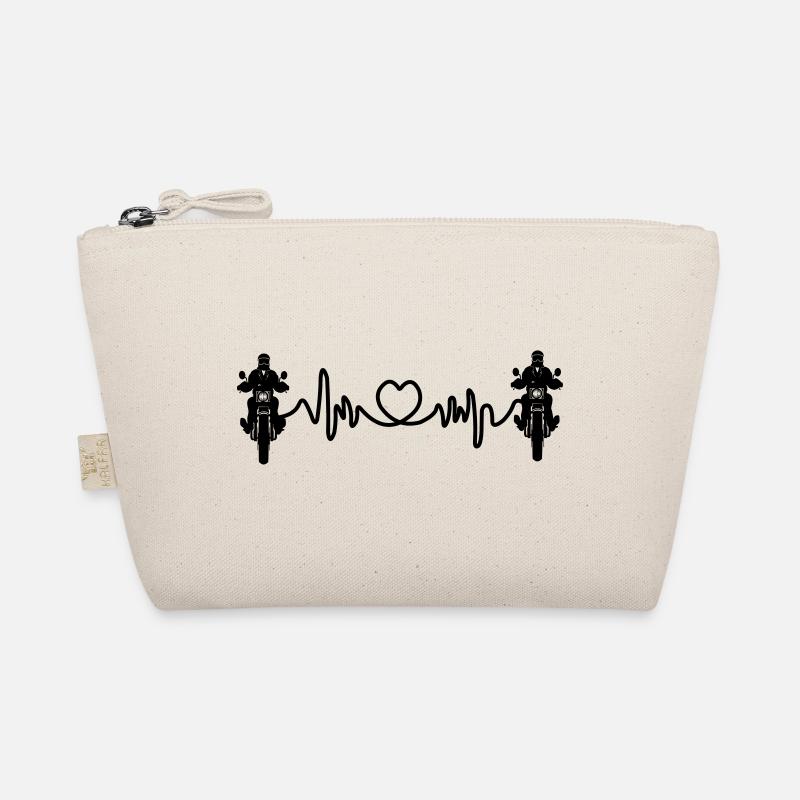 Motorcycle front view cardio motor enthusiast Organic Pouch