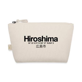 Hiroshima Typografie Design mit Koordinaten - Bio-Täschchen - Natur - Vorne