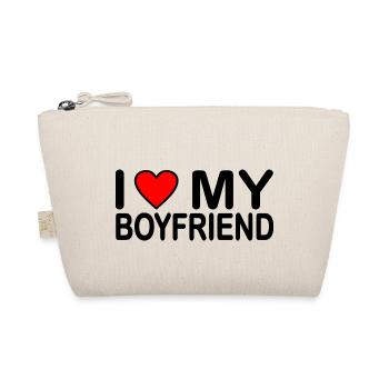 I love my boyfriend - Organic Pouch - nature - Front